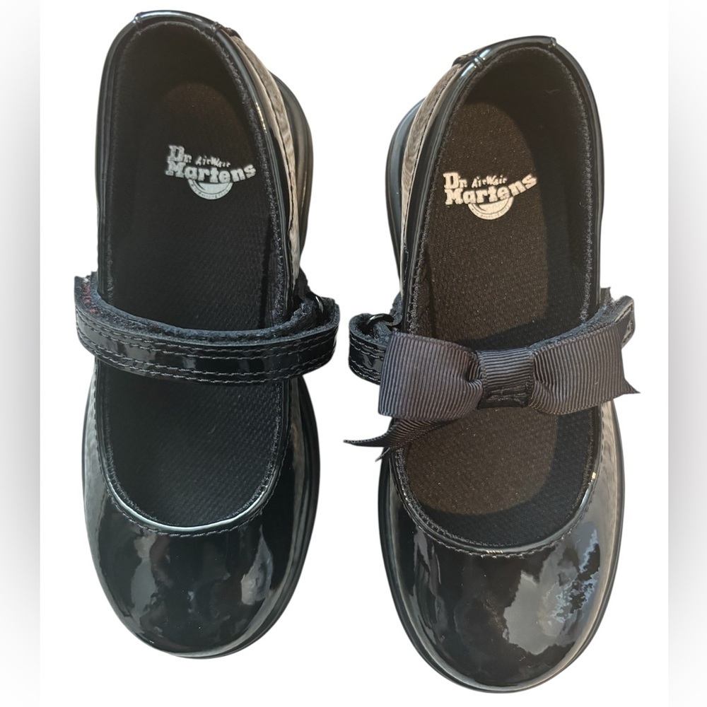 Dr. Martens Mary Jane Toddler Black Patent Leather Dress Shoes - Picture 6 of 8
